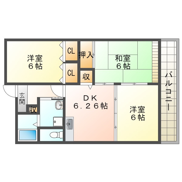 リバーヒルズの間取り