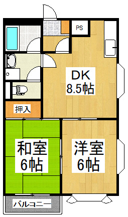 フレール西川Aの間取り