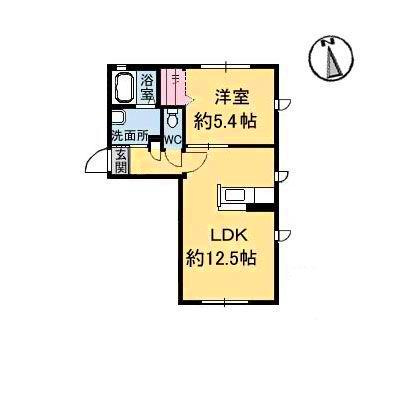 シャーメゾンラフィーネ　一番館の間取り