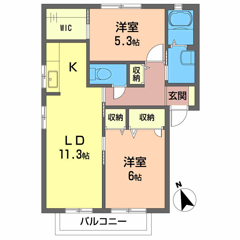シャーメゾン ボンコリーヌ Ａ棟の間取り