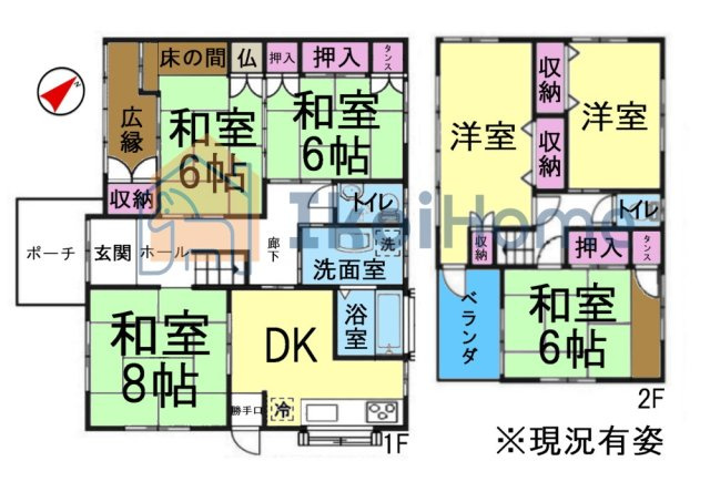 神戸市西区宮下2丁目　中古戸建の間取り