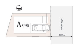西区姪の浜３丁目　A号棟の区画図