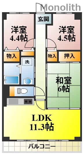 プラージュ浜寺の間取り