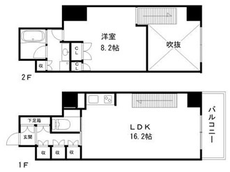 大阪市中央区本町橋の賃貸マンションの間取り