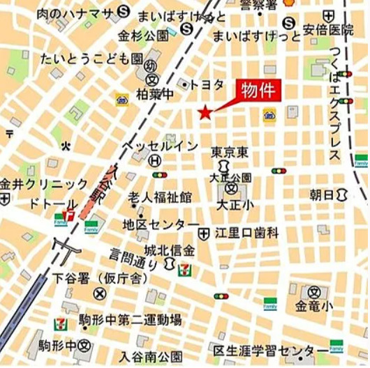 アーバンパーク入谷の地図