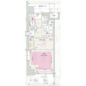 新宿区新小川町の賃貸マンションの間取り|★人気の飯田橋駅近くの１DK！★来店不要でご案内★