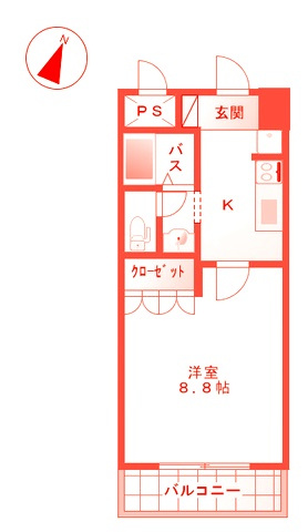 平塚市明石町の賃貸マンションの間取り