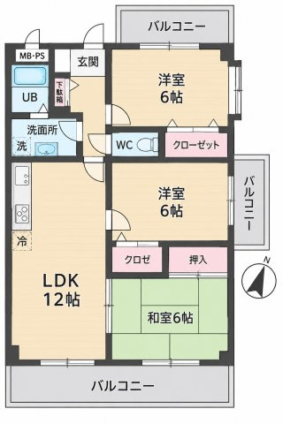 シャトレ天拝の間取り|別号数タイプ