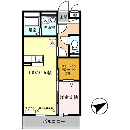セジュール東阿保の間取り