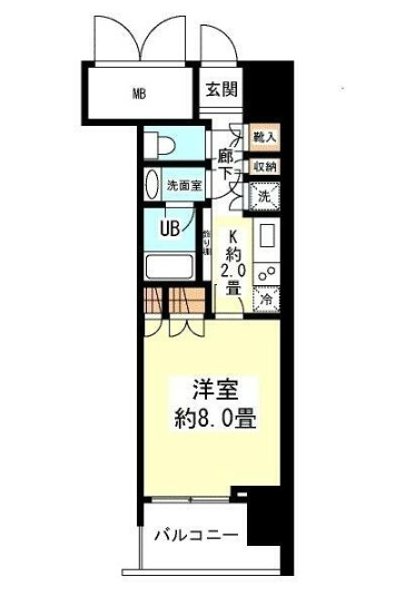 アンビエンテ四ツ橋の間取り