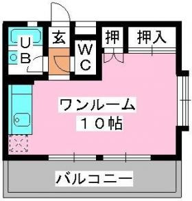 福岡市東区箱崎２丁目の賃貸マンションの間取り|間取り図
