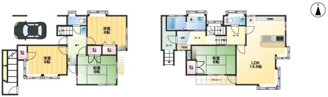 【間取り】 | 行田市谷郷3丁目　中古戸建