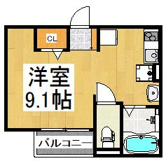 【間取り】 | ｆｌａｐ秋津 | 間取りです。