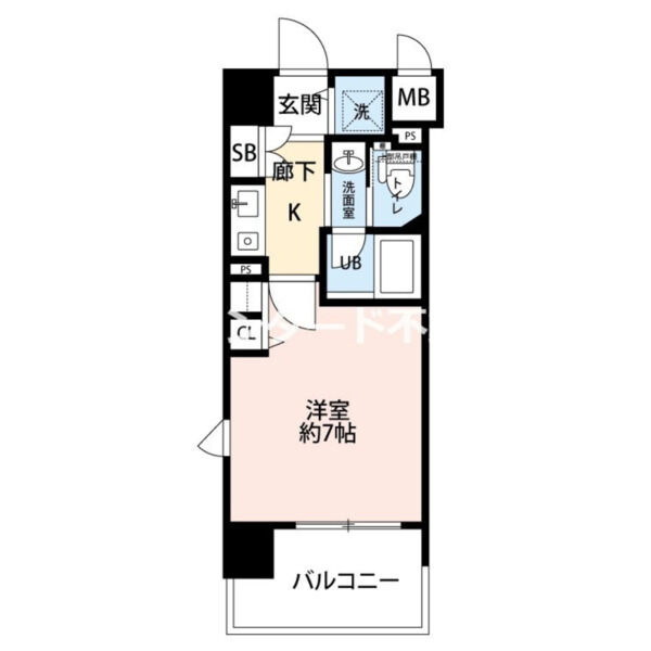ジュネーゼグラン心斎橋東の間取り
