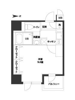 ルクレ西長堀の間取り