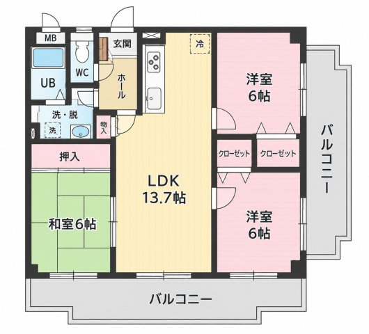 アネックスけやき通りの間取り|別号室タイプ