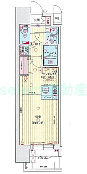 プレサンス久屋大通セントラルパークの間取り