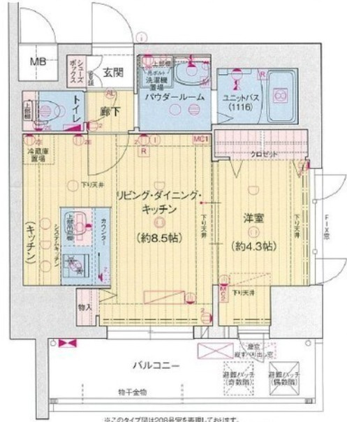 プレサンス名古屋ルーカス の間取り
