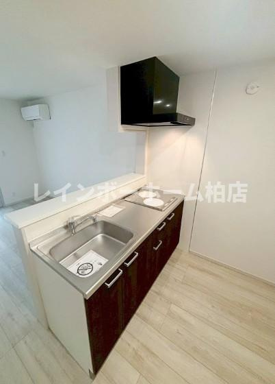 松戸駅徒歩10分！WIC＆ネット無料の充実1LDK♪のキッチン|同施工。参考写真。