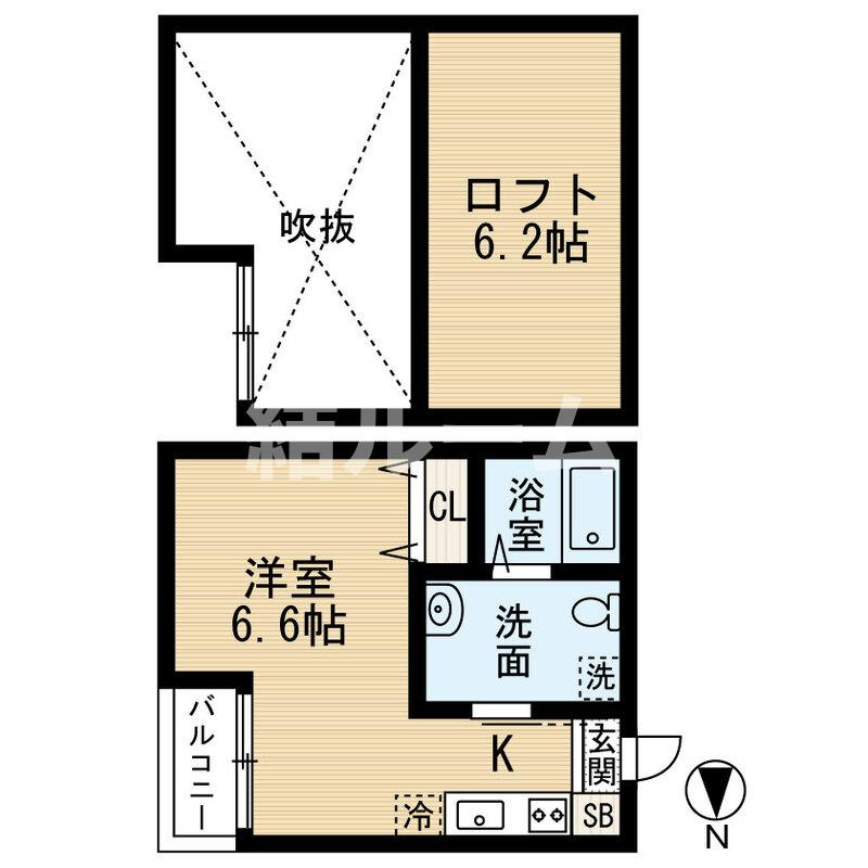 練馬区小竹町１丁目のアパートの間取り