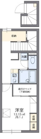 レオパレスかさぎのの間取り