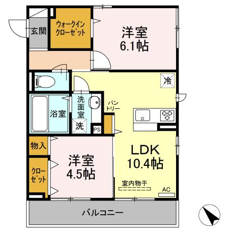 COLINA DO SOL（ｺﾘｰﾅ ﾄﾞ ｿﾙ）の間取り