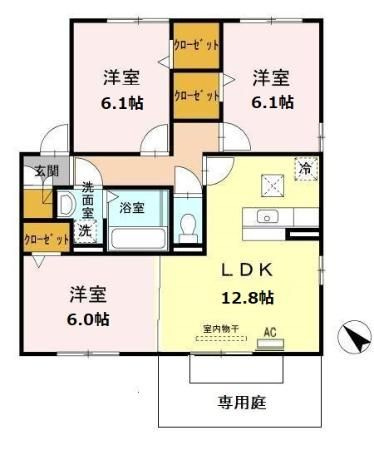 プランドール　Ａ棟の間取り