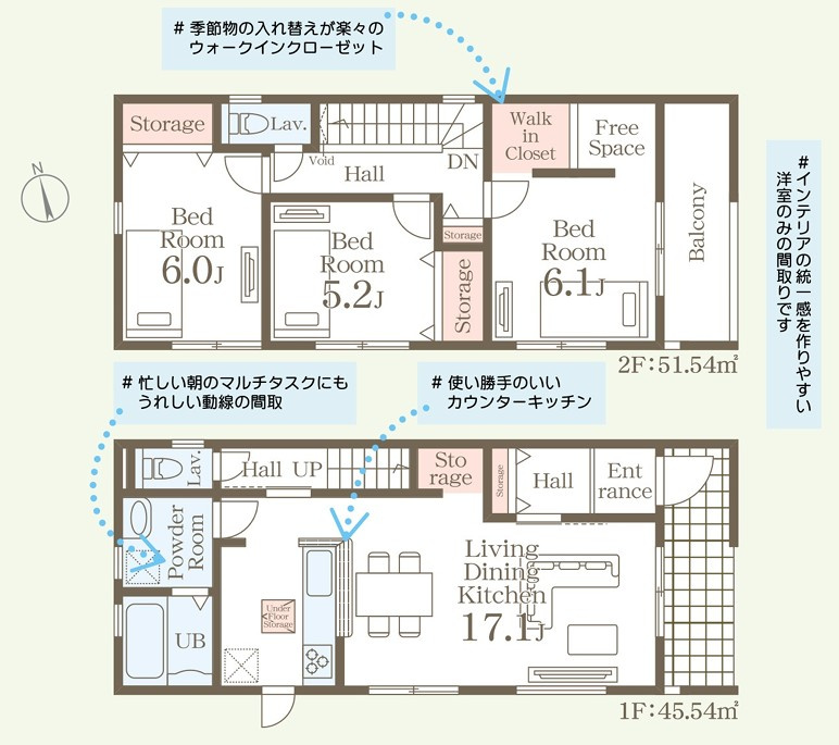 Livele Garden藤岡市藤岡　新築住宅１号棟の間取り