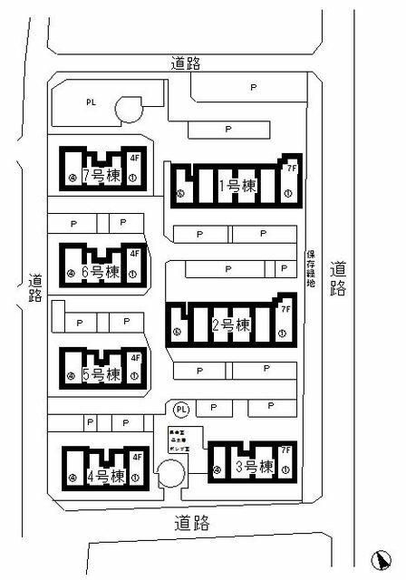 コーポレート小金井梶野通り２号棟の区画図