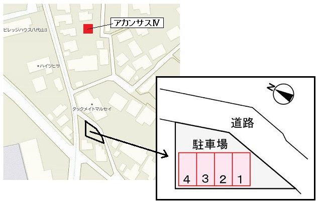 アカンサスⅣ　　刈谷市近郊の賃貸はクラスホーム刈谷店の駐車場