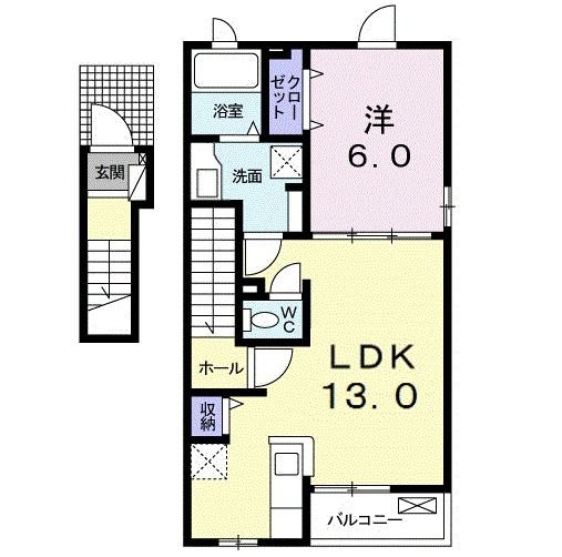 アカンサスⅣ　　刈谷市近郊の賃貸はクラスホーム刈谷店の間取り