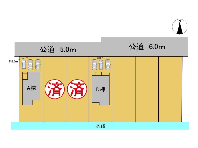 ダイマルタウン　大垣市上面第3　全7区画分譲の区画図|■区画図
■YAMADA電機の　ヤマダ不動産　株式会社リライフ　
いつでもお問合わせ下さい。