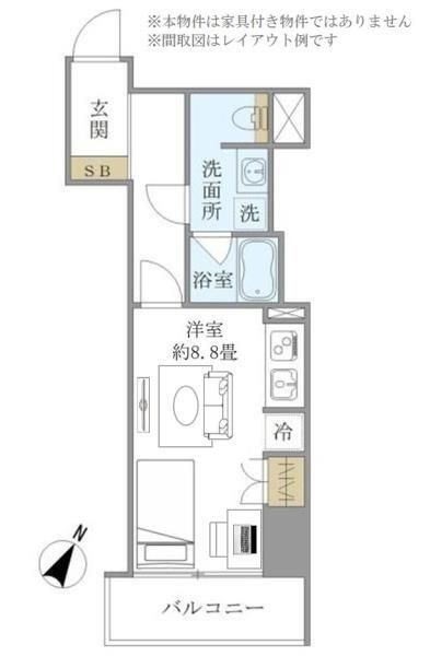 ＳＳ．ＦＬＡＴ神楽坂ｓｏｕｔｈの間取り