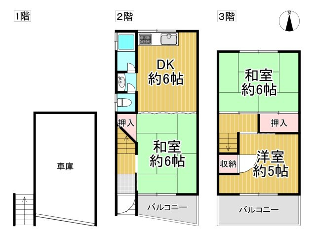 長吉長原西4丁目の間取り