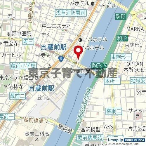 アビテ駒形リバーサイドの地図