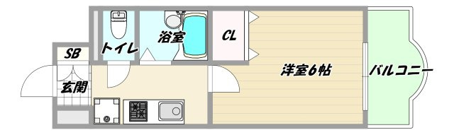 大阪市淀川区西中島２丁目の賃貸マンションの間取り