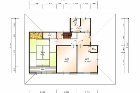 日光市所野　中古戸建の間取り|全室南向きで陽当たりの良い間取りです