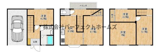 新之栄町戸建　賃貸の間取り