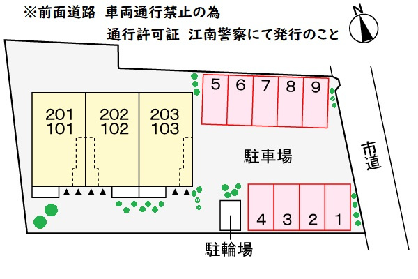 ドゥーメゾン　NⅡの区画図