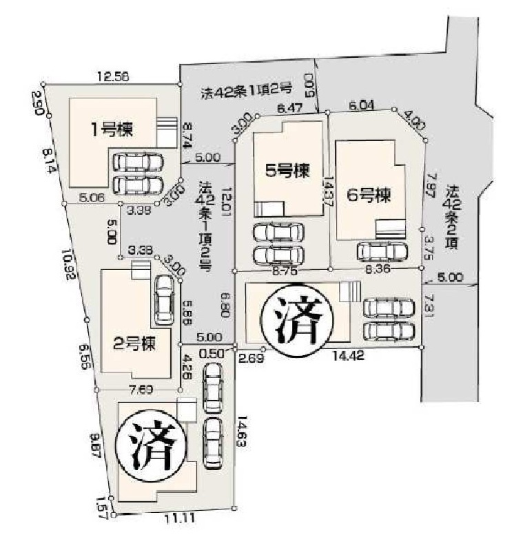 LiveleGarden.Ｓ　あきる野上代継　新築　全6棟　5号棟の区画図