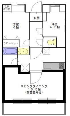 世田谷区瀬田３丁目の賃貸マンションの間取り