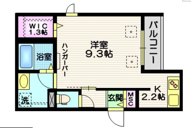 Ｍａｉｓｏｎ　ＳＨＵの間取り|角部屋2面採光の洋室　ウォークインクローゼットあり