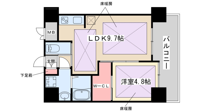 【間取り】 | ノルデンハイム江坂3