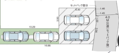 【中古戸建】知多市八幡字森之前の区画図|全体区画数｜全1棟
◆駐車4台可能！(但し、車種による)
◎まずは、お気軽にお問い合わせください。現地を案内しながら周辺環境も見て頂けます。