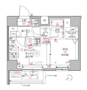 クレイシア門前仲町ザ・レジデンスの間取り