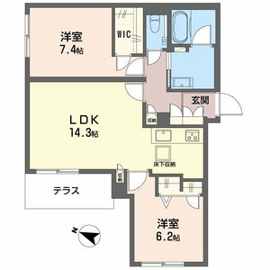 シャーメゾンシエロの間取り