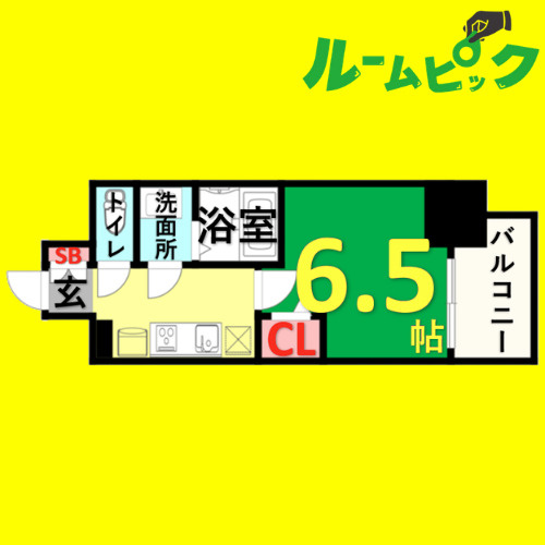 ファステート東別院シュプール　名古屋市賃貸　仲介手数料無料の間取り