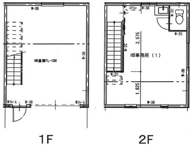 三河豊田駅前　ガレージ付きオフィスの間取り
