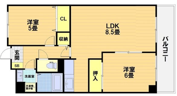 スカイビュー東土川の間取り