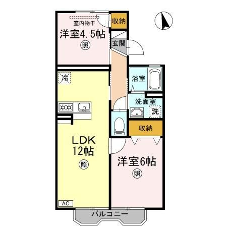 パレーシャル爽の間取り